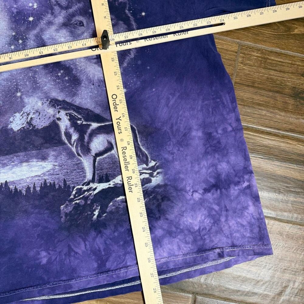 The Mountain Wolf Moon Purple Tie Dye Graphic Tee XL - Picture 6 of 6